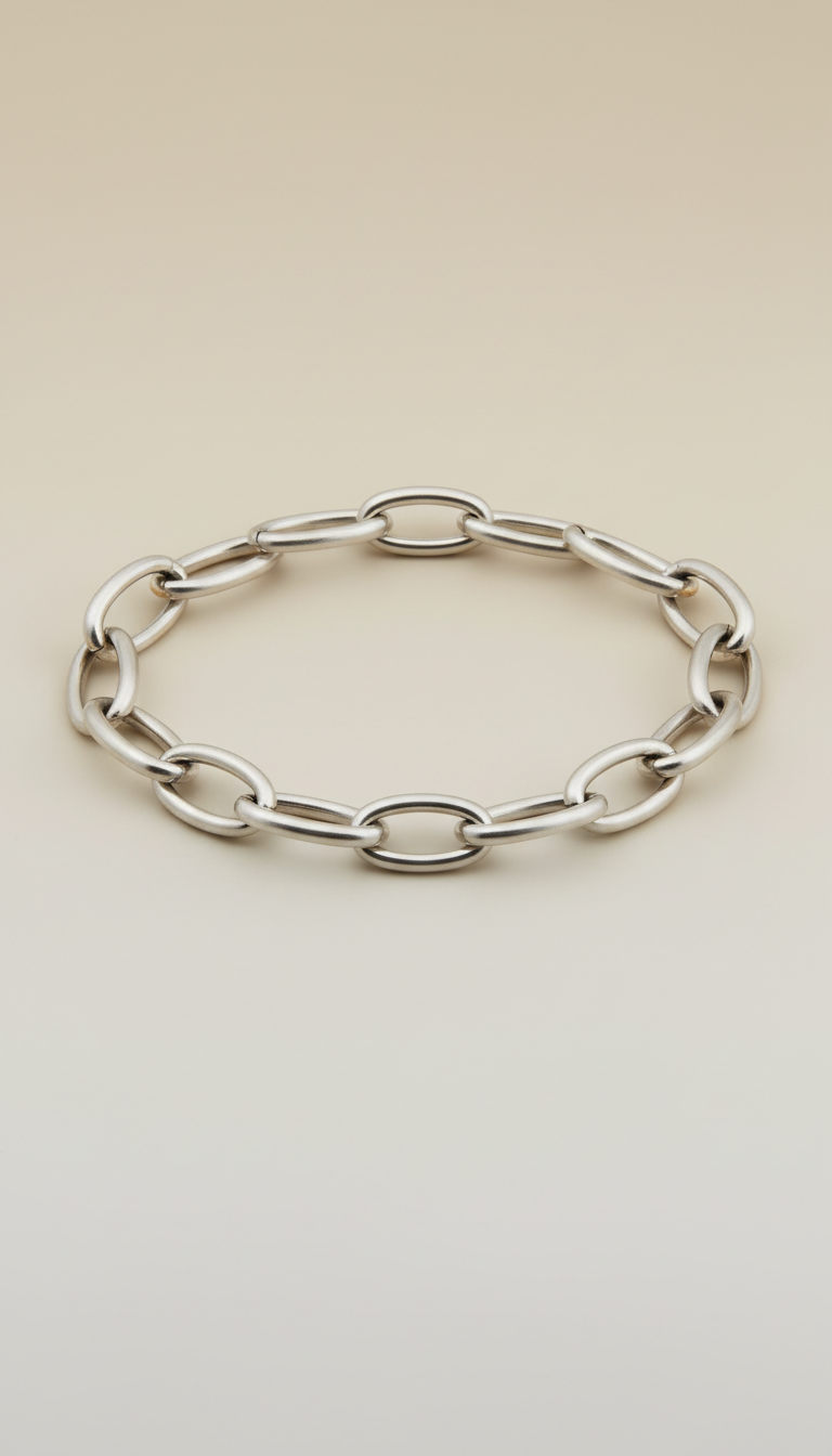 Soft Silver Link Bracelet